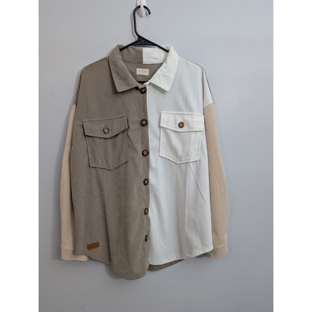 C5 Simply Southern  Corduroy‎ Fleece Shacket XL